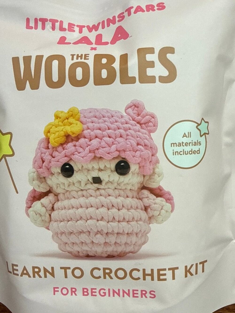 Woobles Beginner Learn to Crochet Kit - Little TwinStars Lala NEW